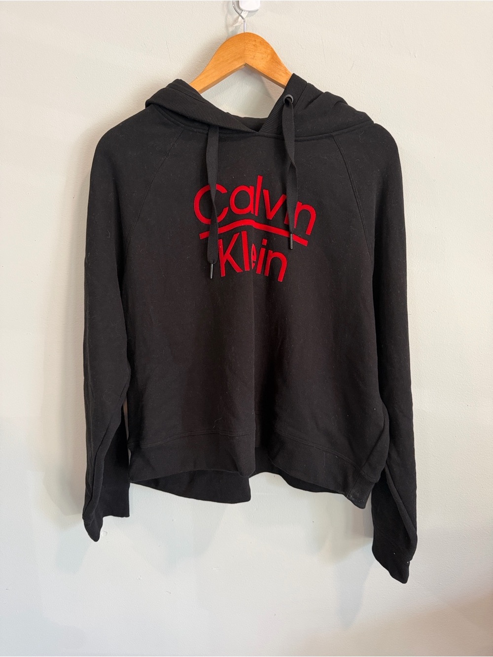 Calvin Klein Performance Black Hoodie with Red Logo